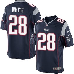 New England Patriots James White Official Nike Navy Blue Elite Youth Home NFL Jersey