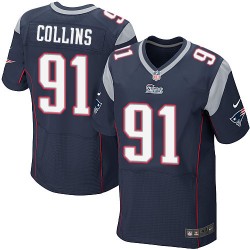 New England Patriots Jamie Collins Official Nike Navy Blue Elite Adult Home NFL Jersey